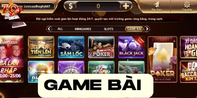 Khái quát chung về game bài Zowin