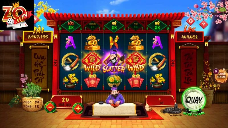 Hướng dẫn quay thưởng Ông đồ tại Zowin