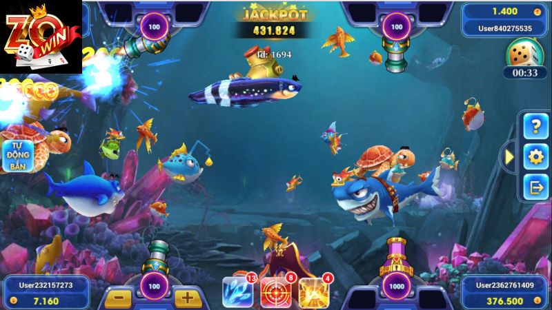 Tìm hiểu các phòng chơi đặc sắc có trong vua săn cá